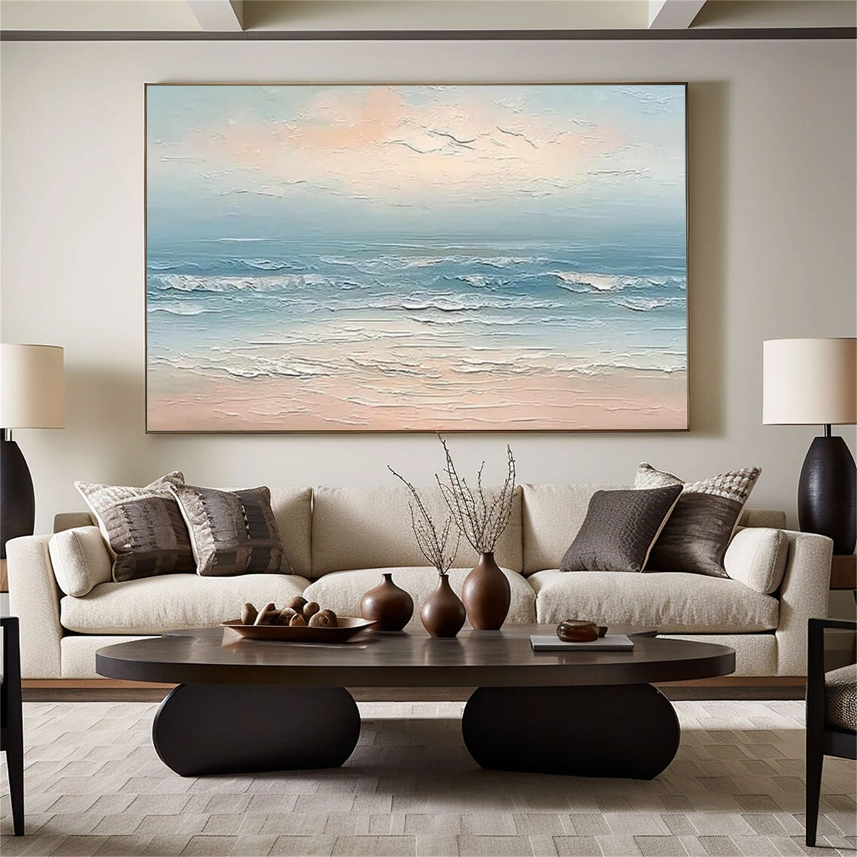 Abstract Ocean And Sky Wall Art #OS045
