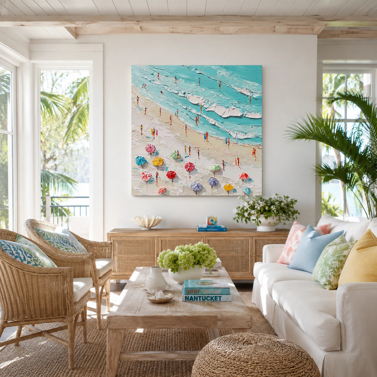 Abstract Ocean And Sky Wall Art #OS018