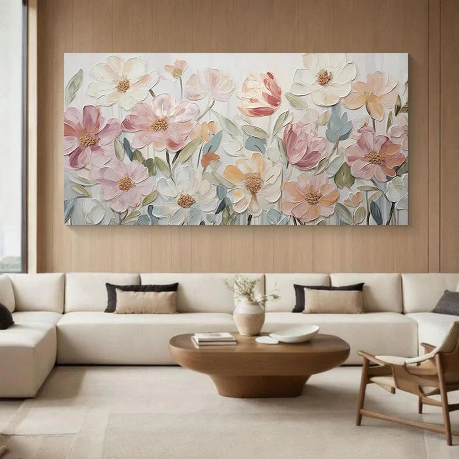 Abstract Flower And Tree Textured Wall Art #FT035
