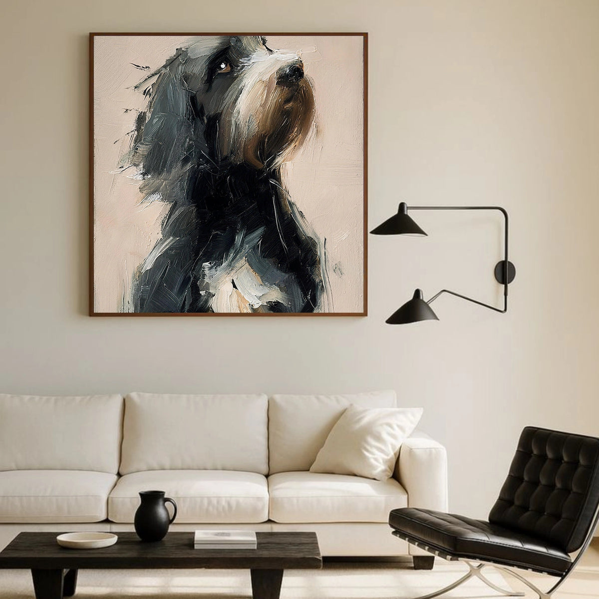 Abstract Animal Dog Wall Art #AN015