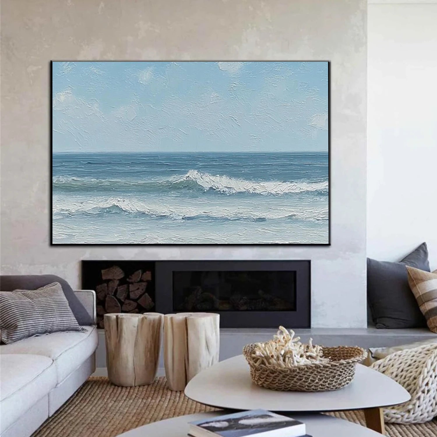Abstract Ocean And Sky Wall Art #OS046