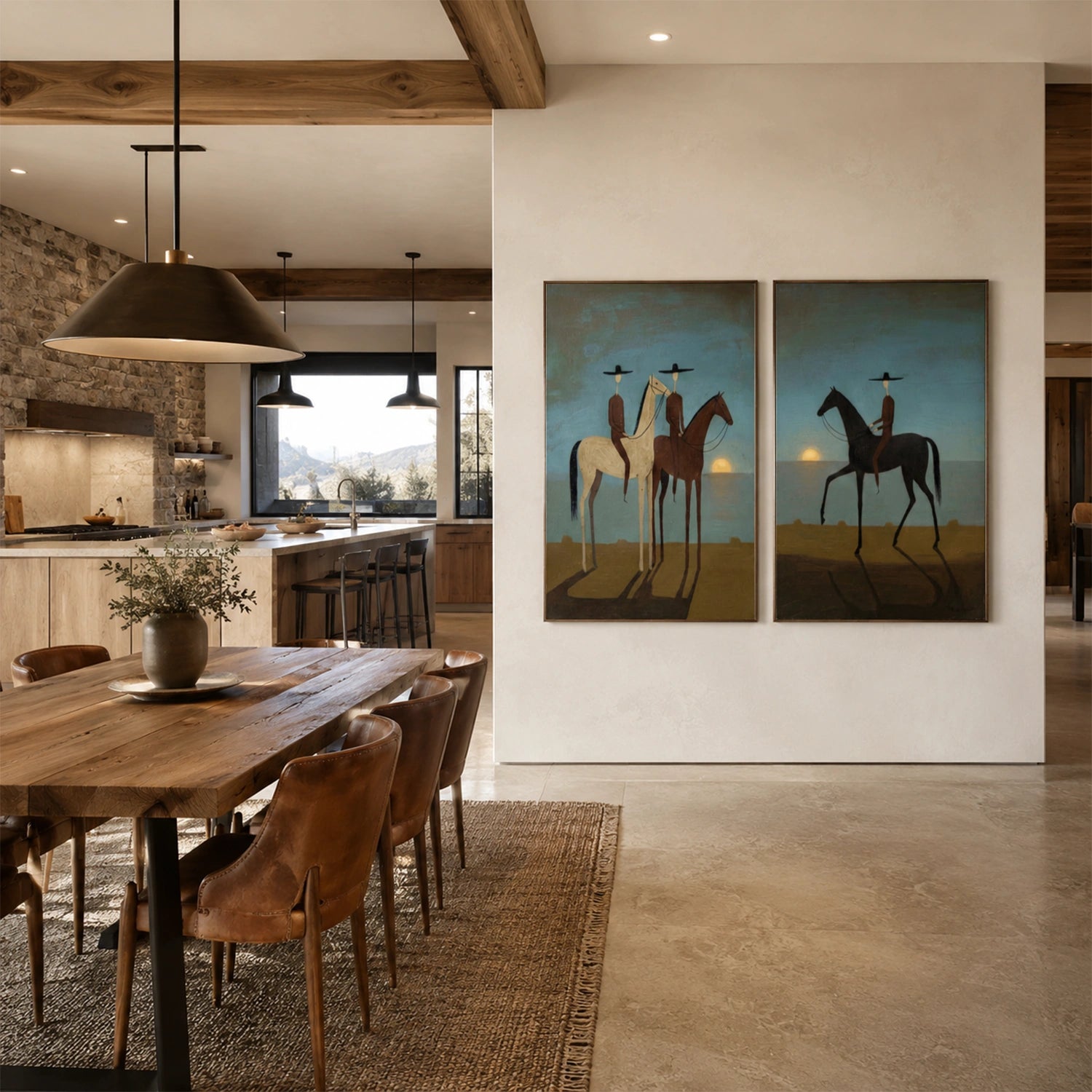 Western Cowboy Wall Art Set of 2 #AC035
