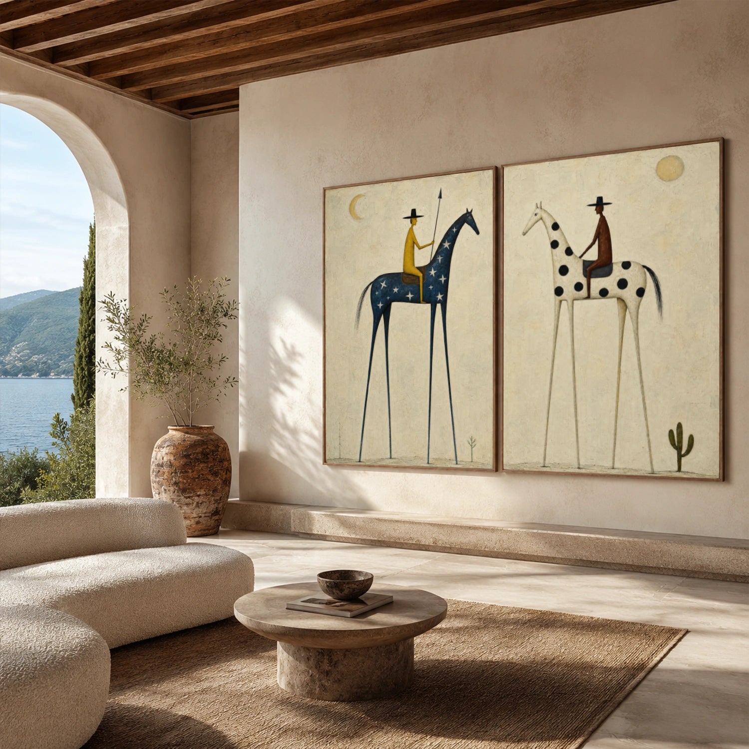 Western Cowboy Wall Art Set of 2 #AC010