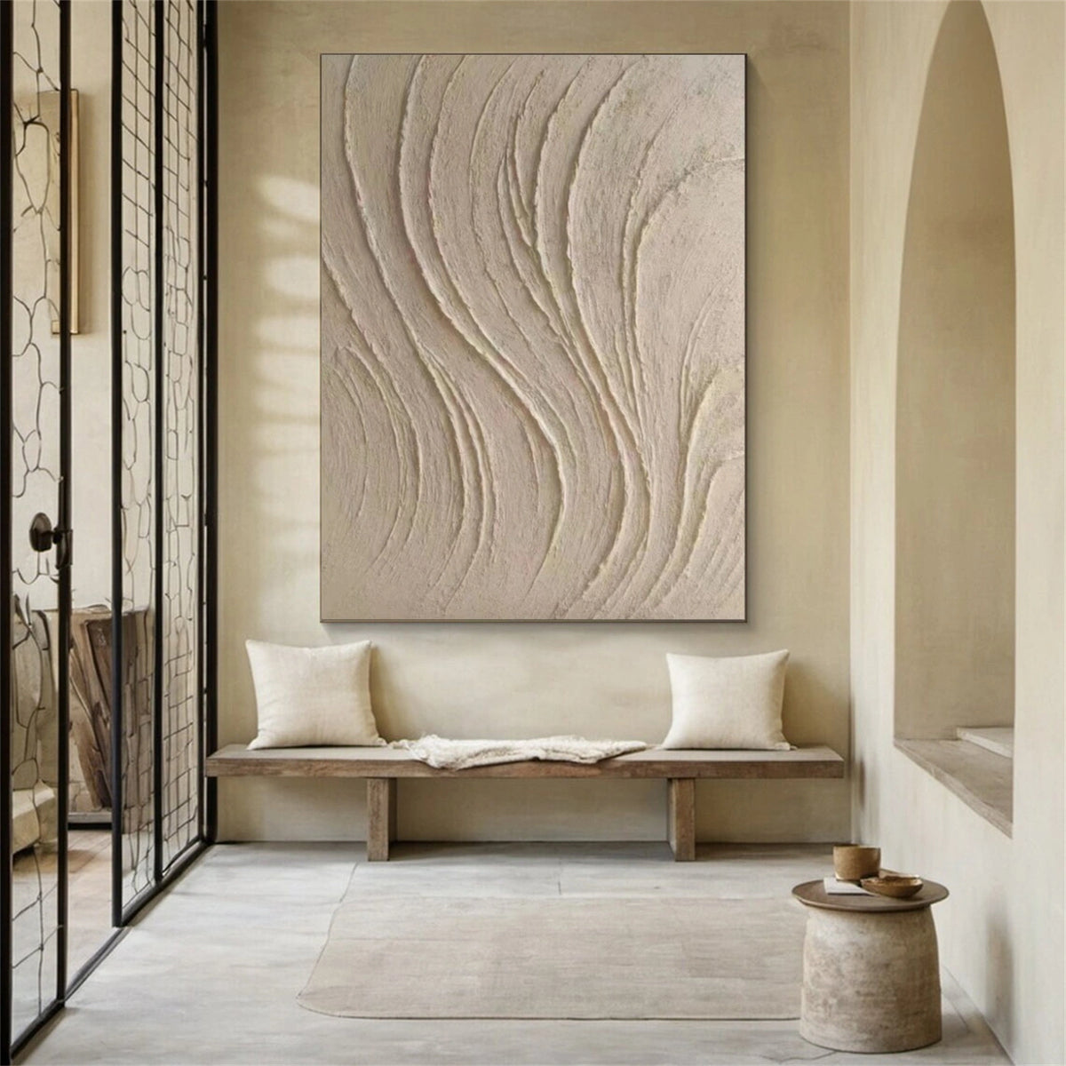 Gray Minimalist Textured Wall Art #MW035