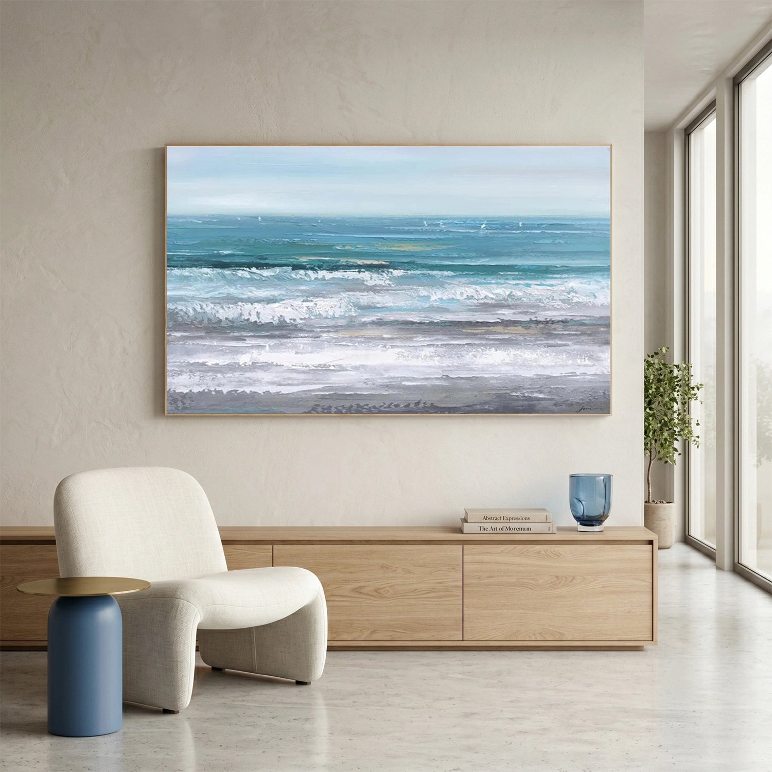 Abstract Ocean And Sky Wall Art #OS105