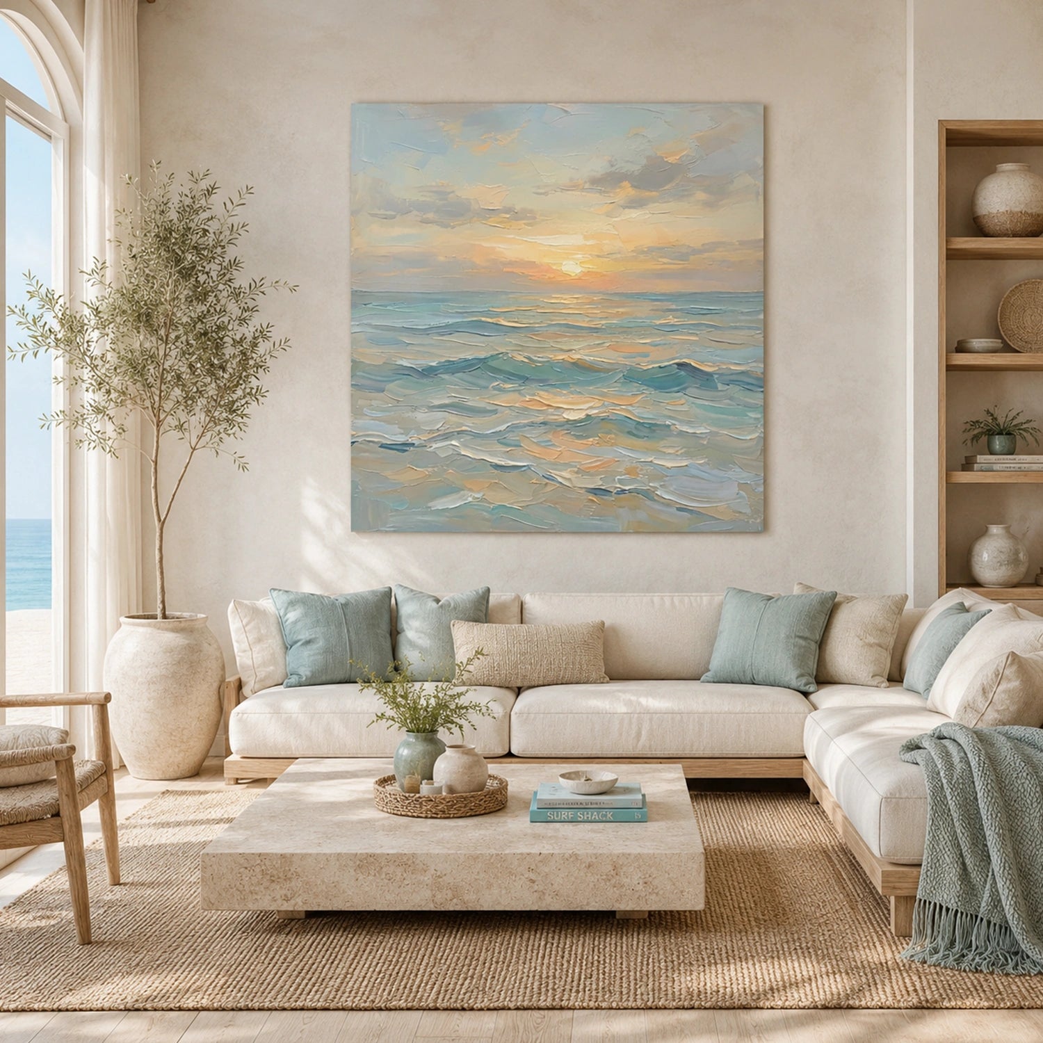 Abstract Ocean And Sky Wall Art #OS115