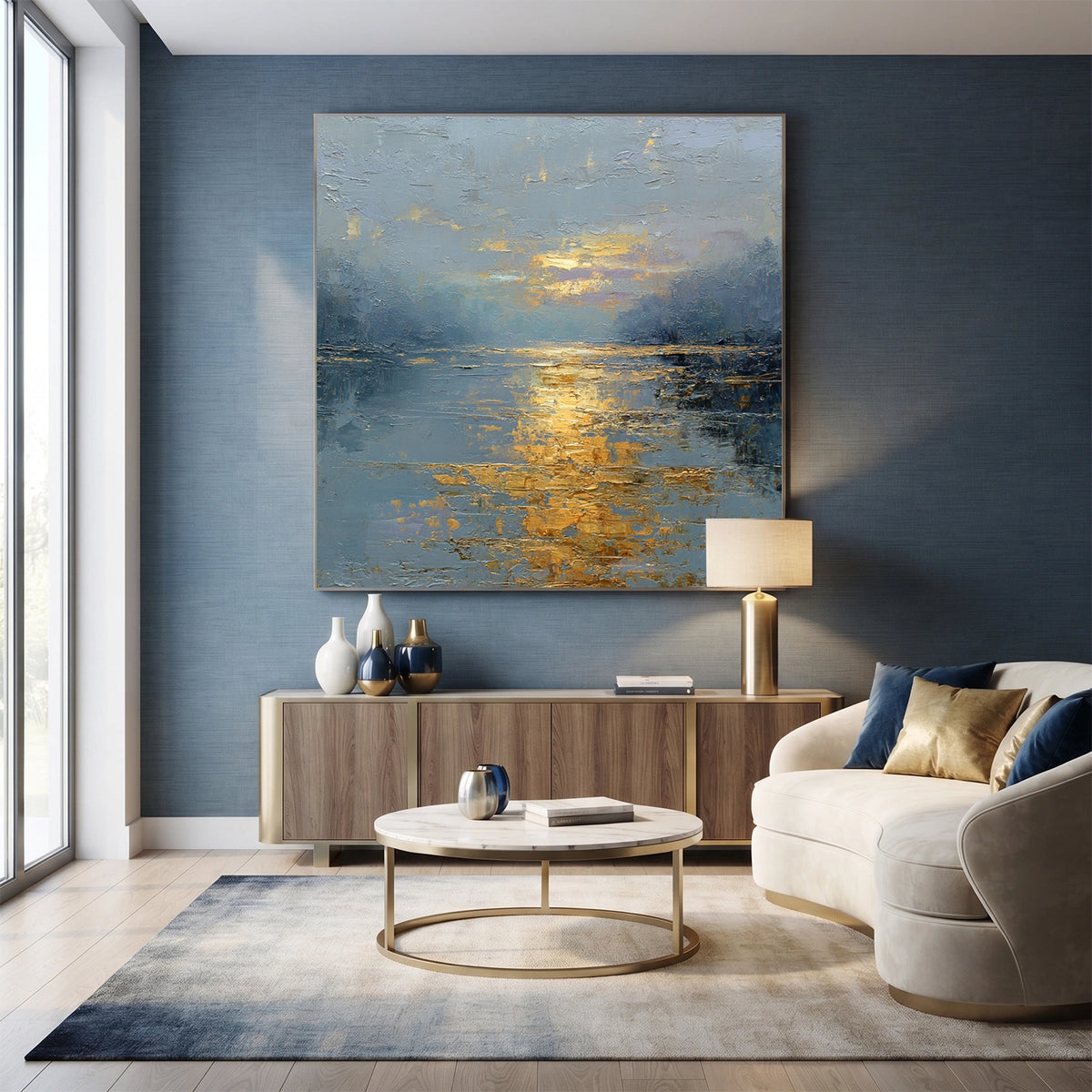 Abstract Ocean And Sky Wall Art #OS097