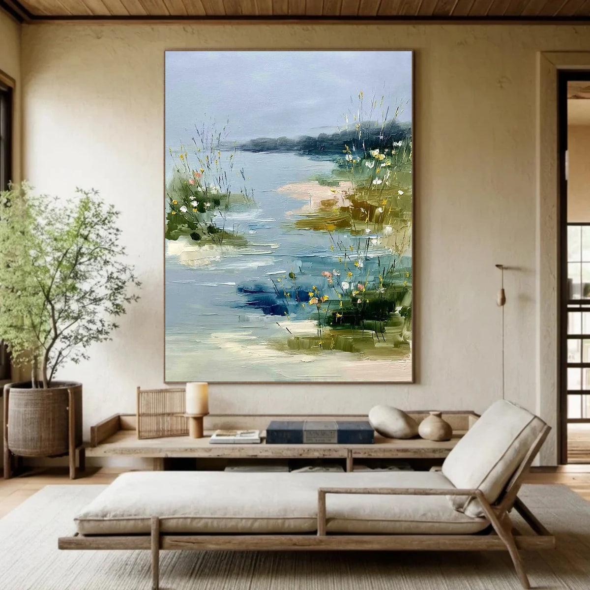 Abstract Ocean And Sky Wall Art #OS038