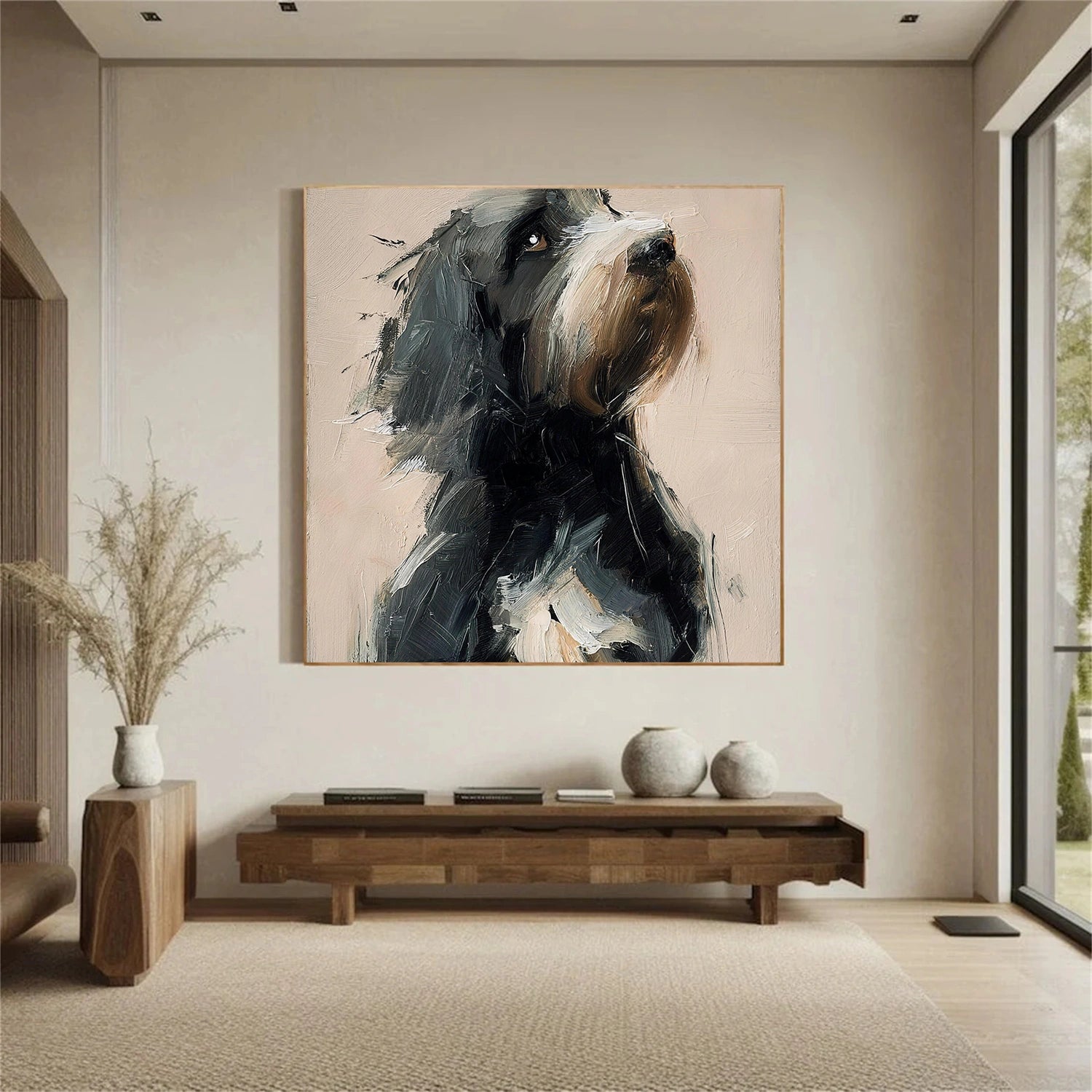 Abstract Animal Dog Wall Art #AN015