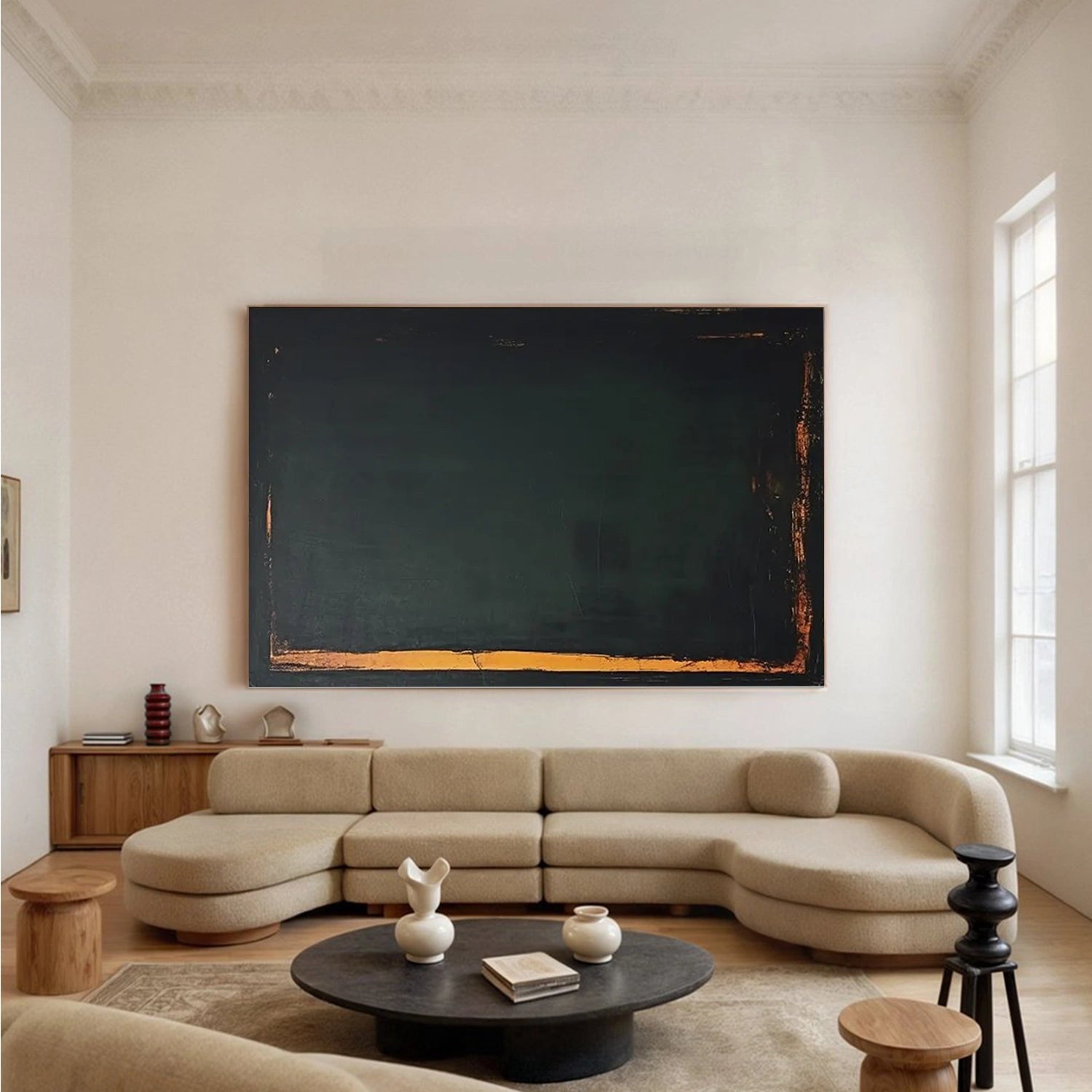 Green and Black Minimalist Wall Art #MW022