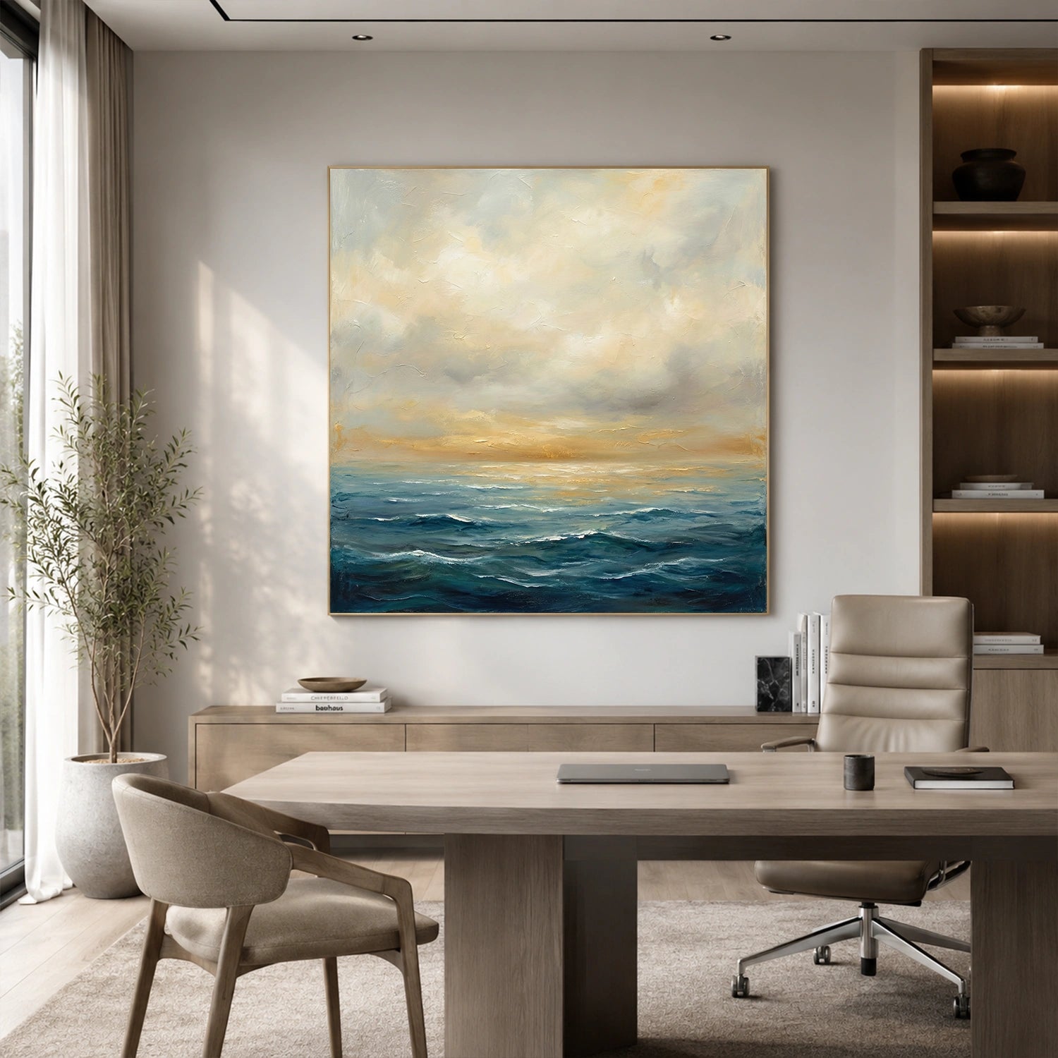 Abstract Ocean And Sky Wall Art #OS095
