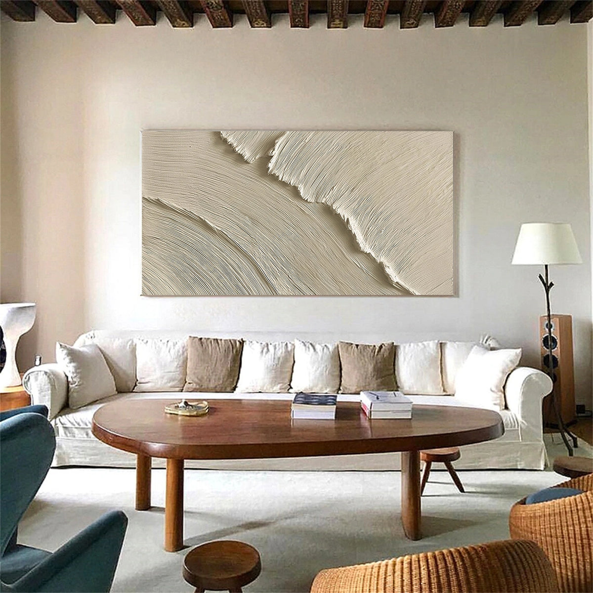 Beige Minimalist Textured Wall Art #MW026