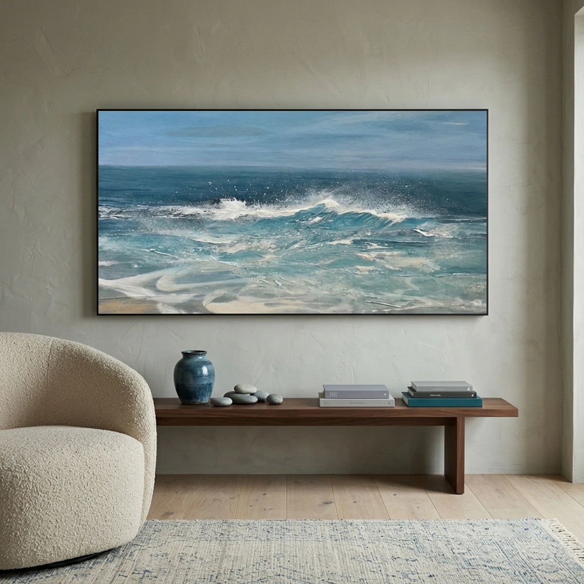Abstract Ocean And Sky Wall Art #OS106