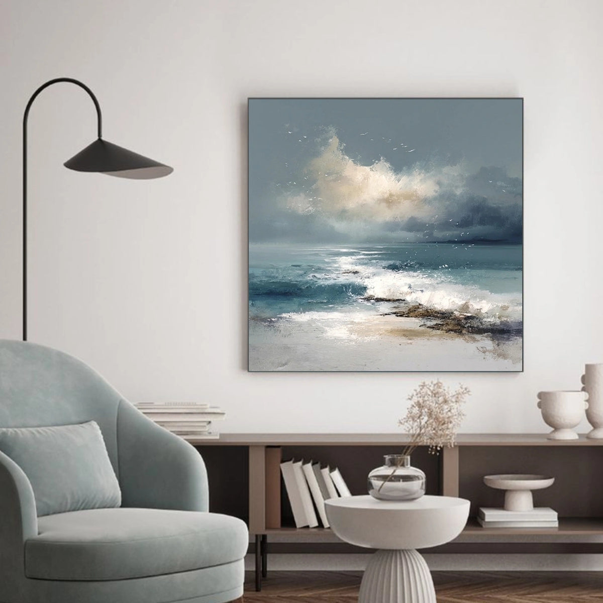 Abstract Ocean And Sky Wall Art #OS005