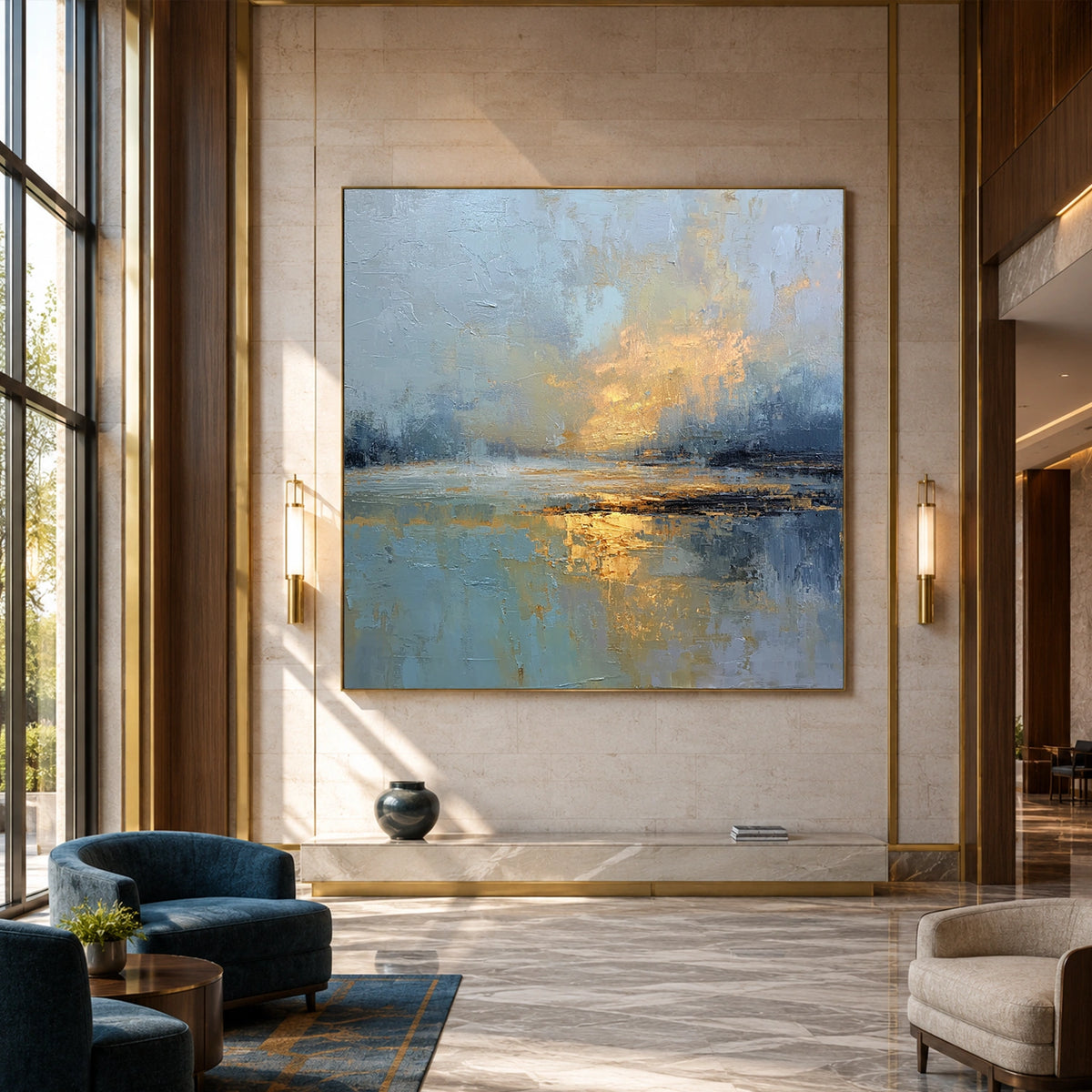 Abstract Ocean And Sky Wall Art #OS088