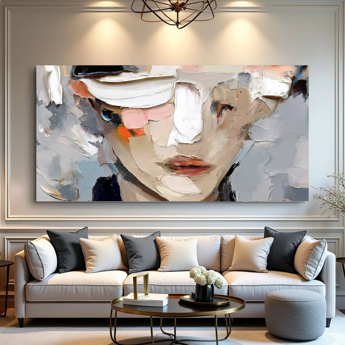 Abstract Portrait Textured Wall Art #LA022