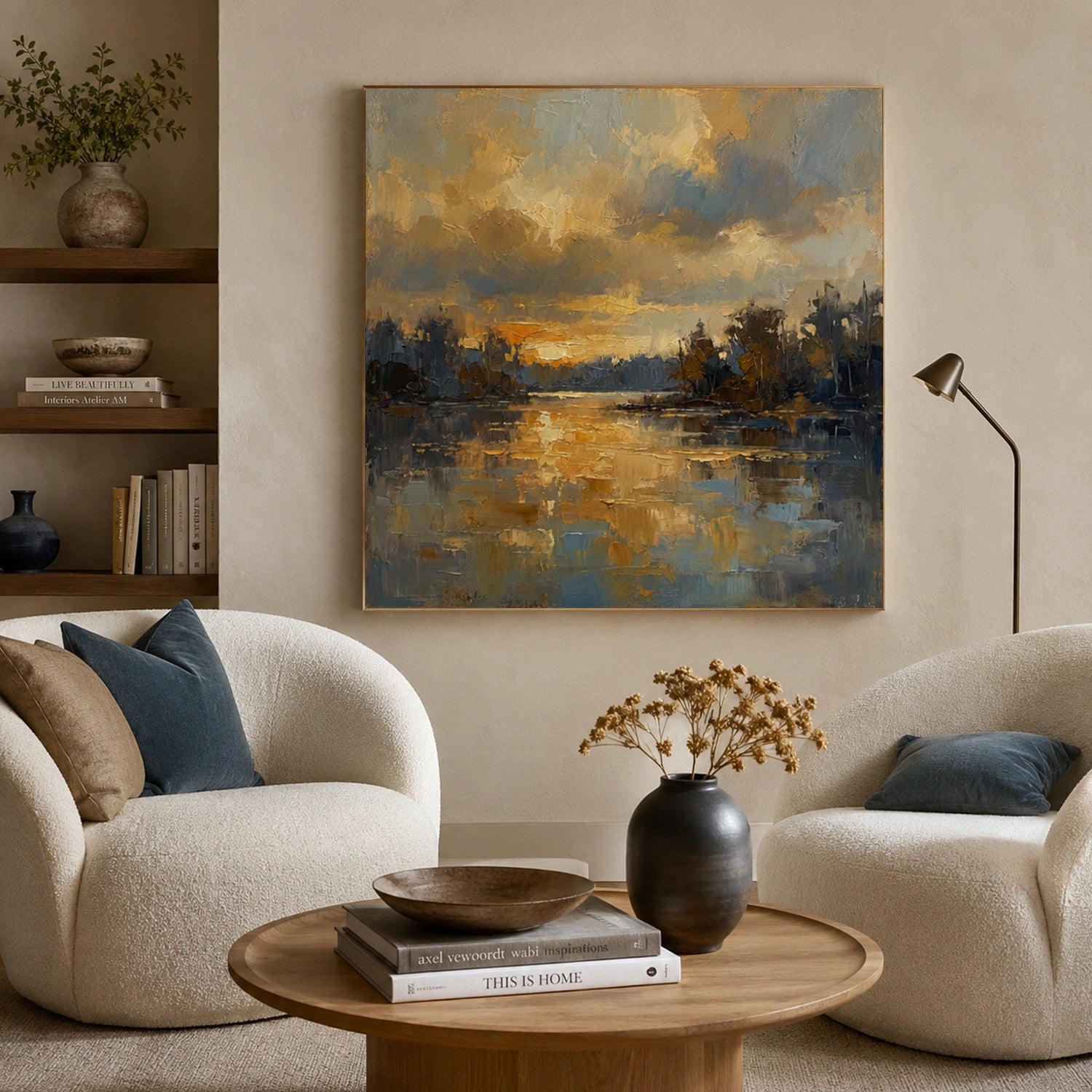 Abstract Ocean And Sky Wall Art #OS113