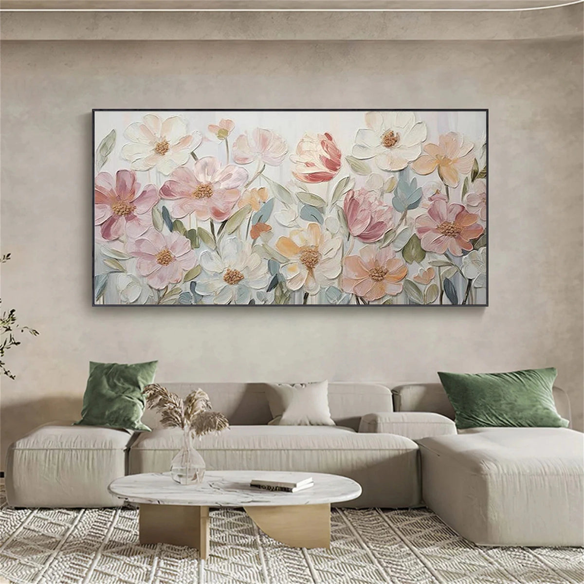 Abstract Flower And Tree Textured Wall Art #FT035