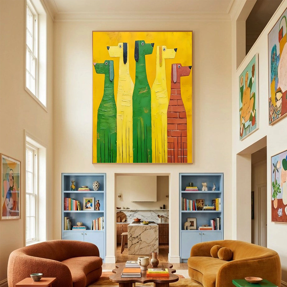 Abstract Animal Dog Wall Art #AN017