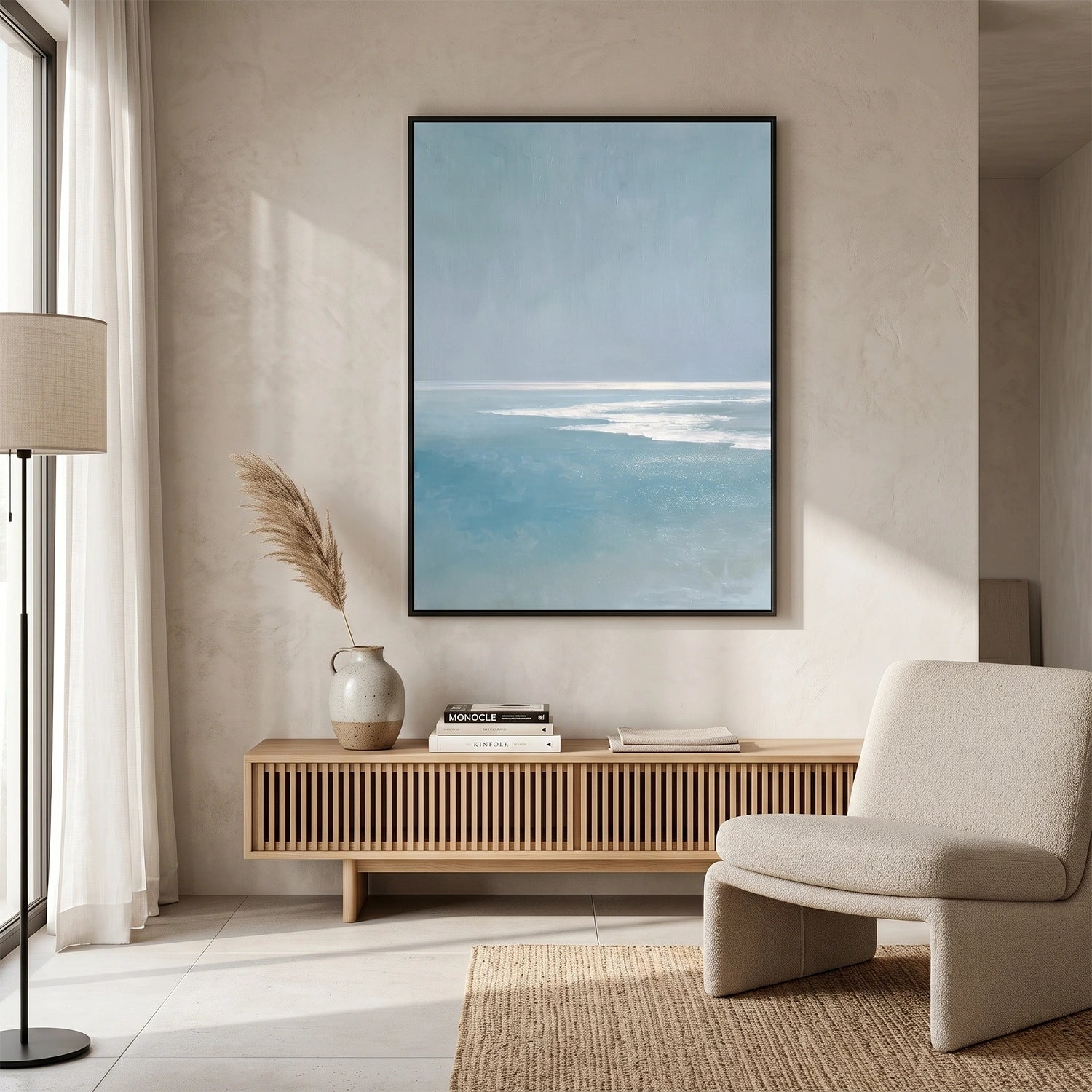 Abstract Ocean And Sky Wall Art #OS122