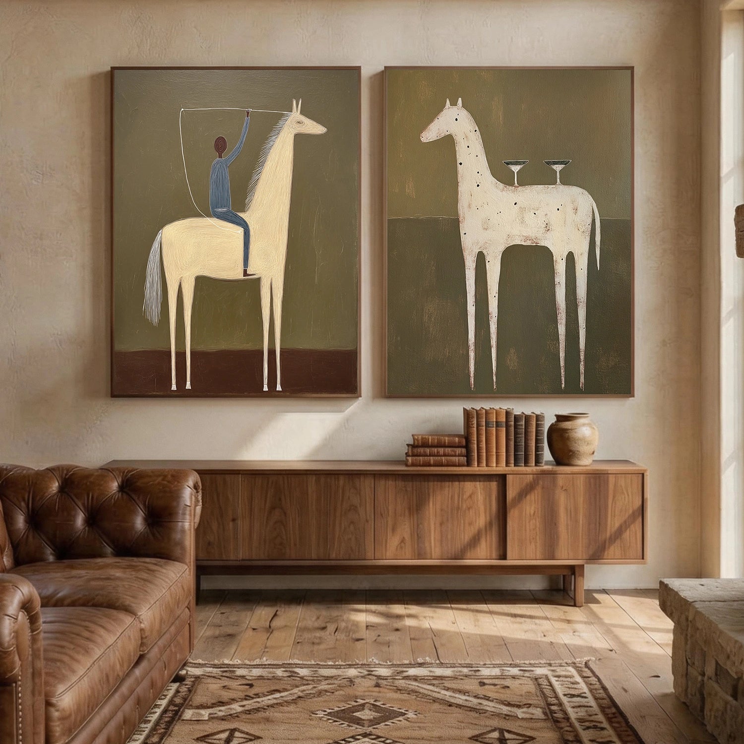 Western Cowboy Wall Art Set of 2 #AC083