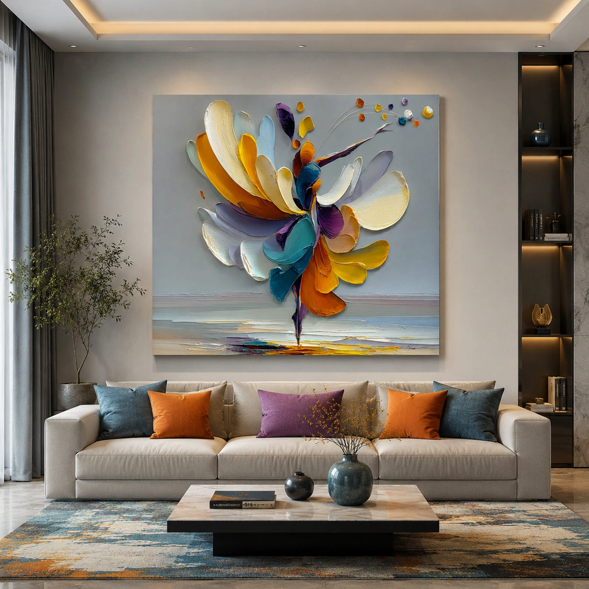 Abstract Portrait Textured Wall Art #LA025