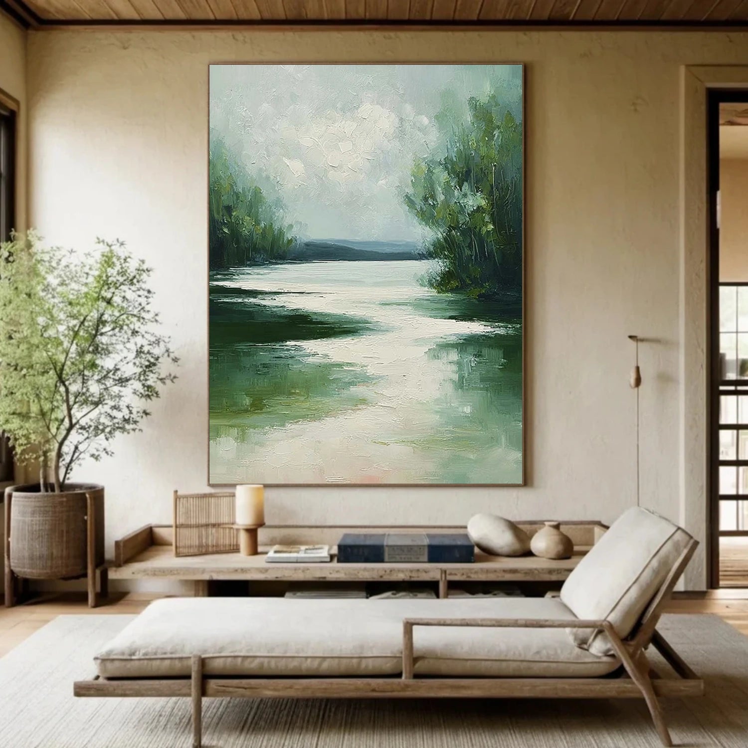 Abstract Ocean And Sky Wall Art #OS039