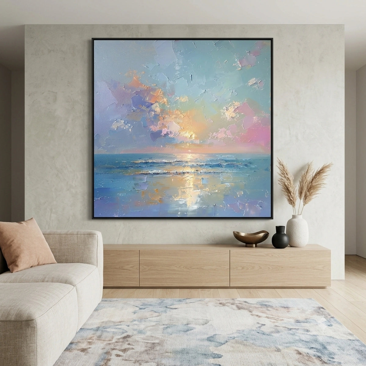 Abstract Ocean And Sky Wall Art #OS009