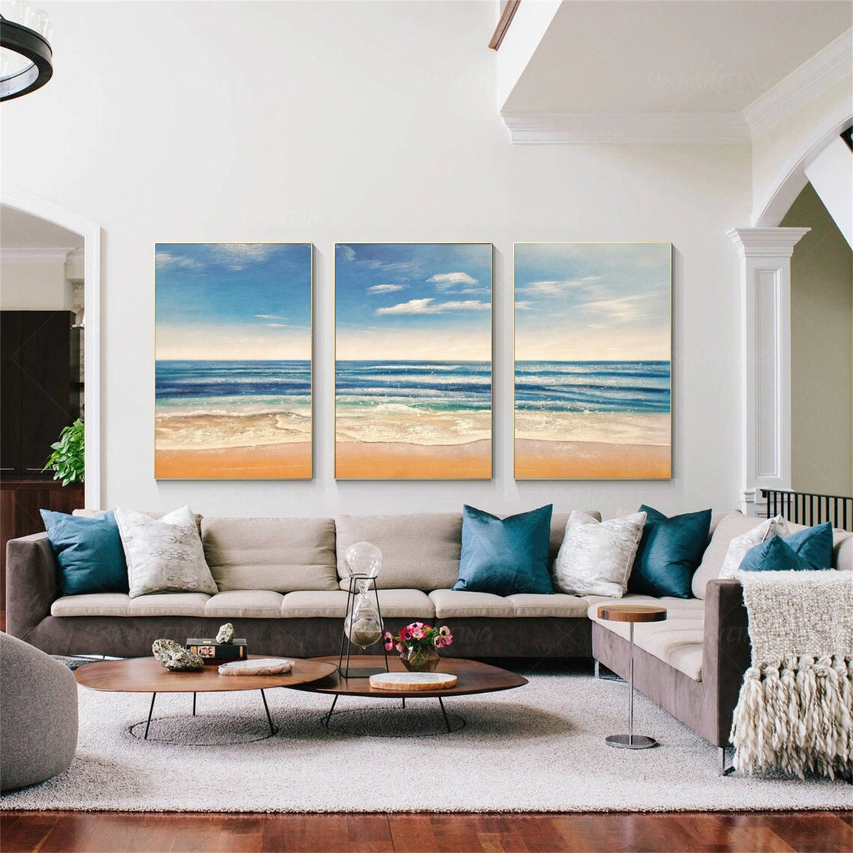 Abstract Ocean And Sky Wall Art Set of 3 #OS141