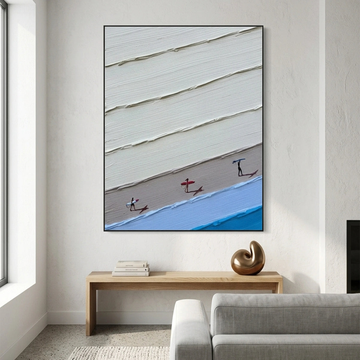 Surfing Sports Textured Wall Art #SC014