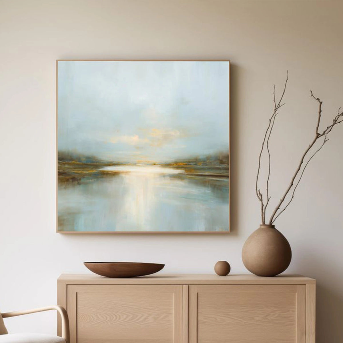 Abstract Ocean And Sky Wall Art #OS003
