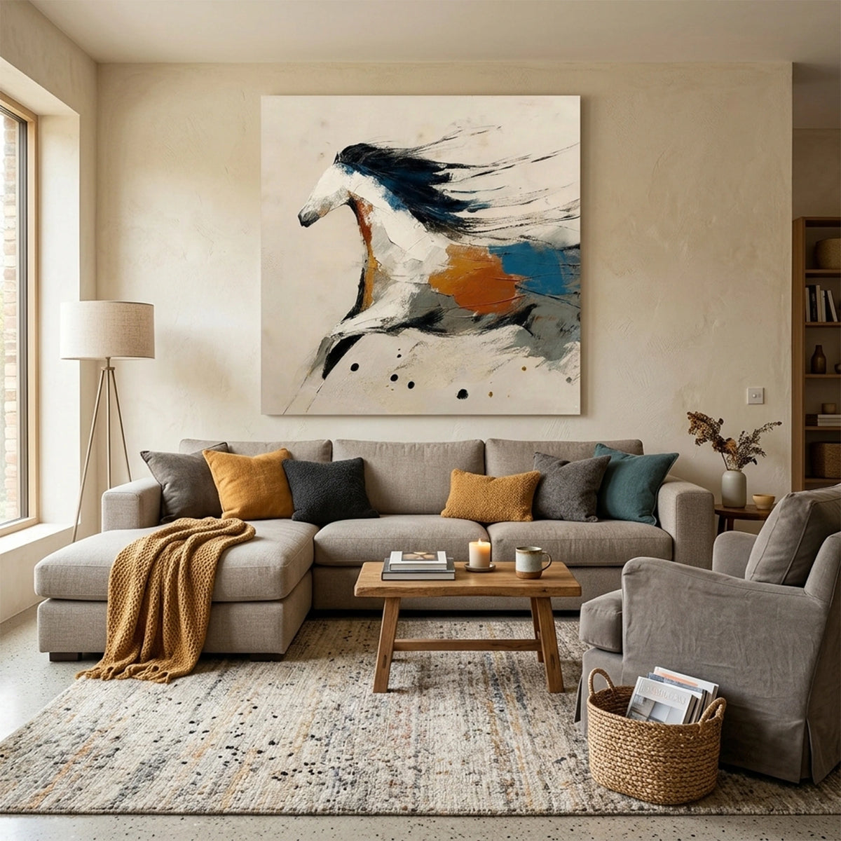Abstract Animal Horse Wall Art #AN039