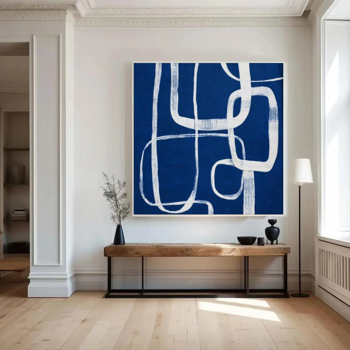 Blue Abstract Wall Art #AW039