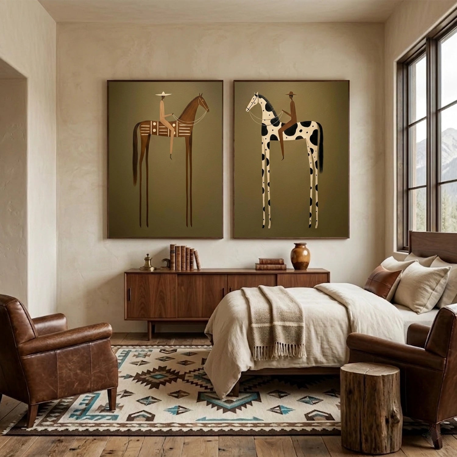 Western Cowboy Wall Art Set of 2 #AC101