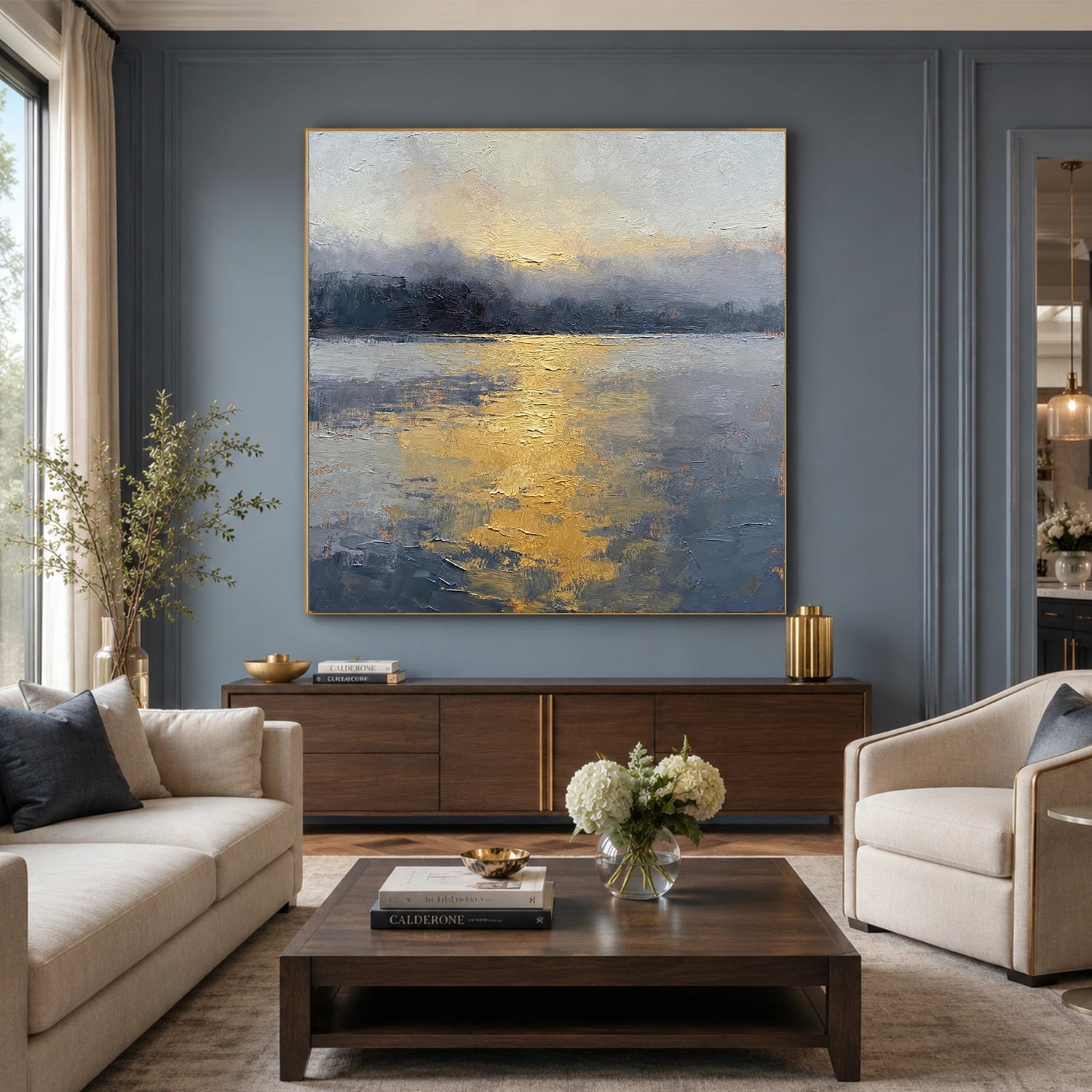 Abstract Ocean And Sky Wall Art #OS076