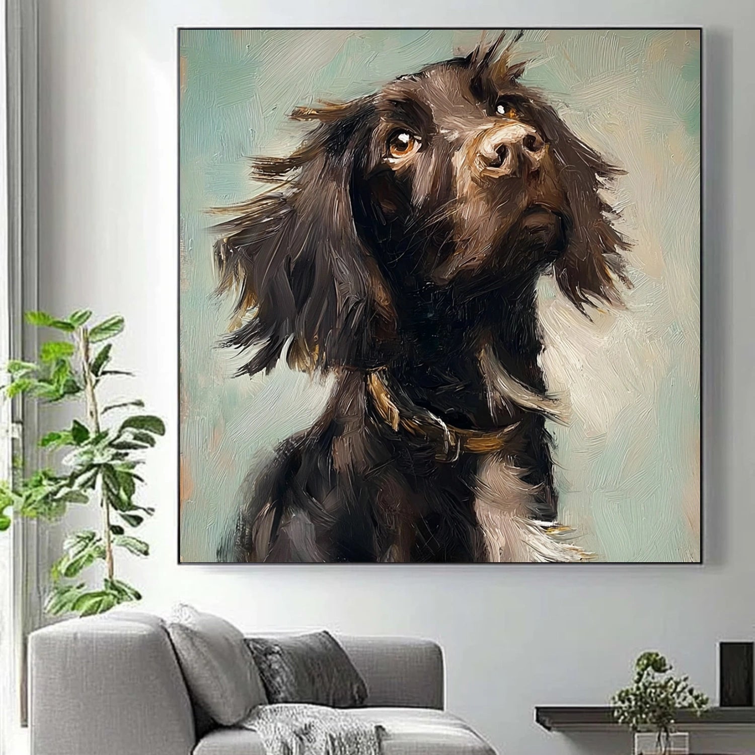 Abstract Animal Dog Wall Art #AN016