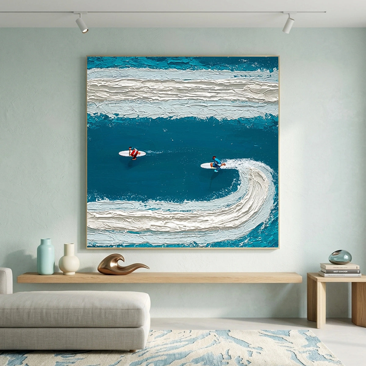 Surfing Sports Textured Wall Art #SC026