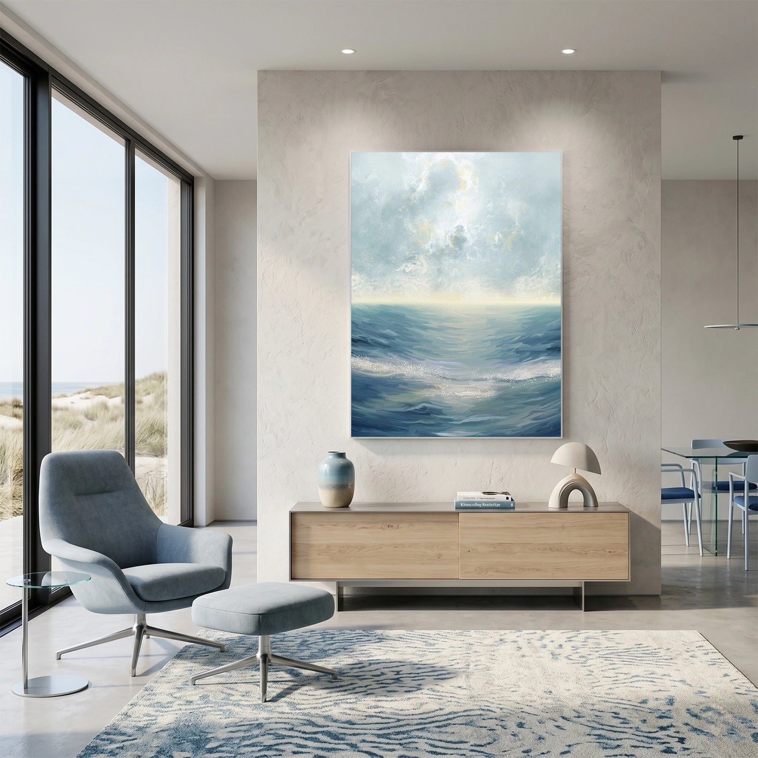 Abstract Ocean And Sky Wall Art #OS125