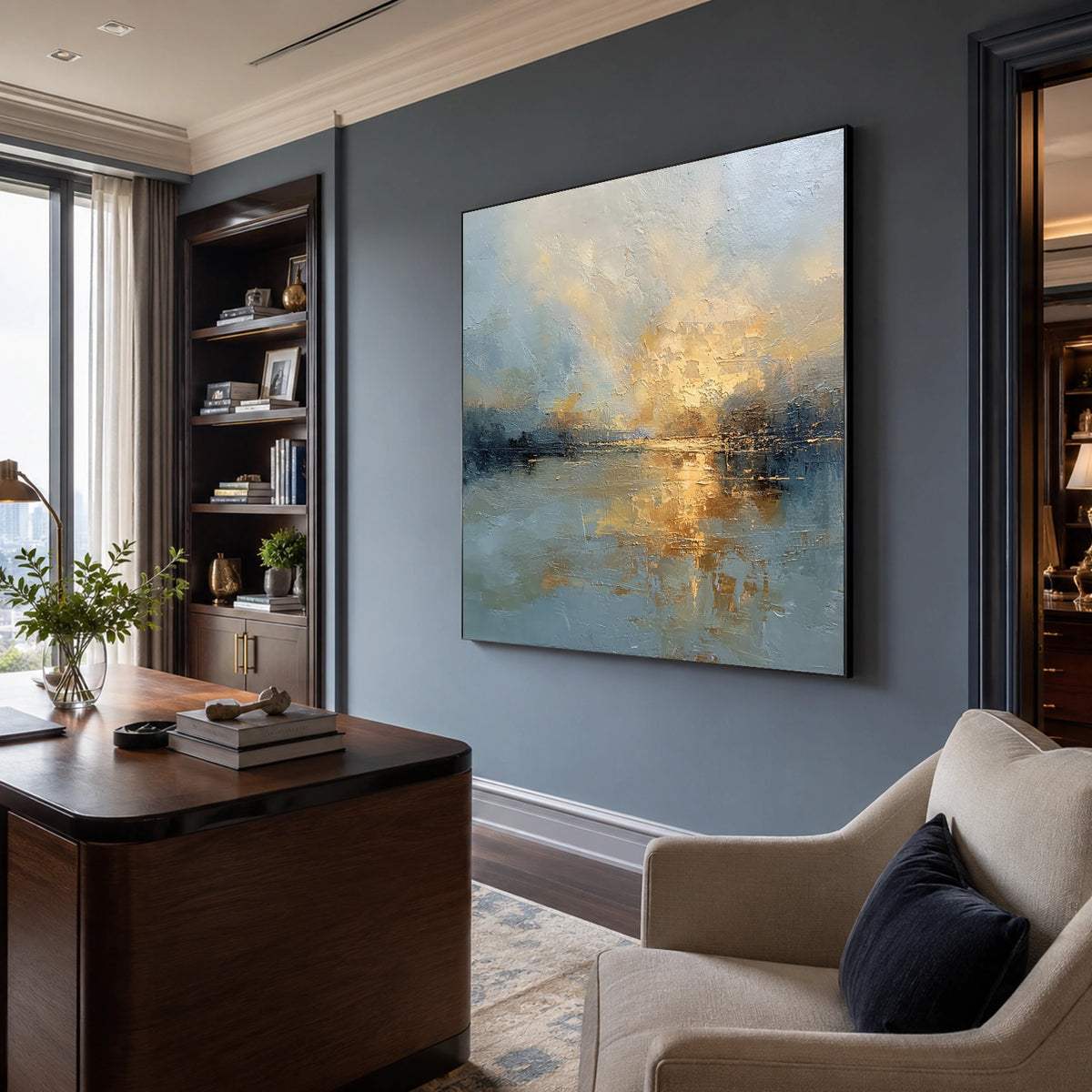 Abstract Ocean And Sky Wall Art #OS080