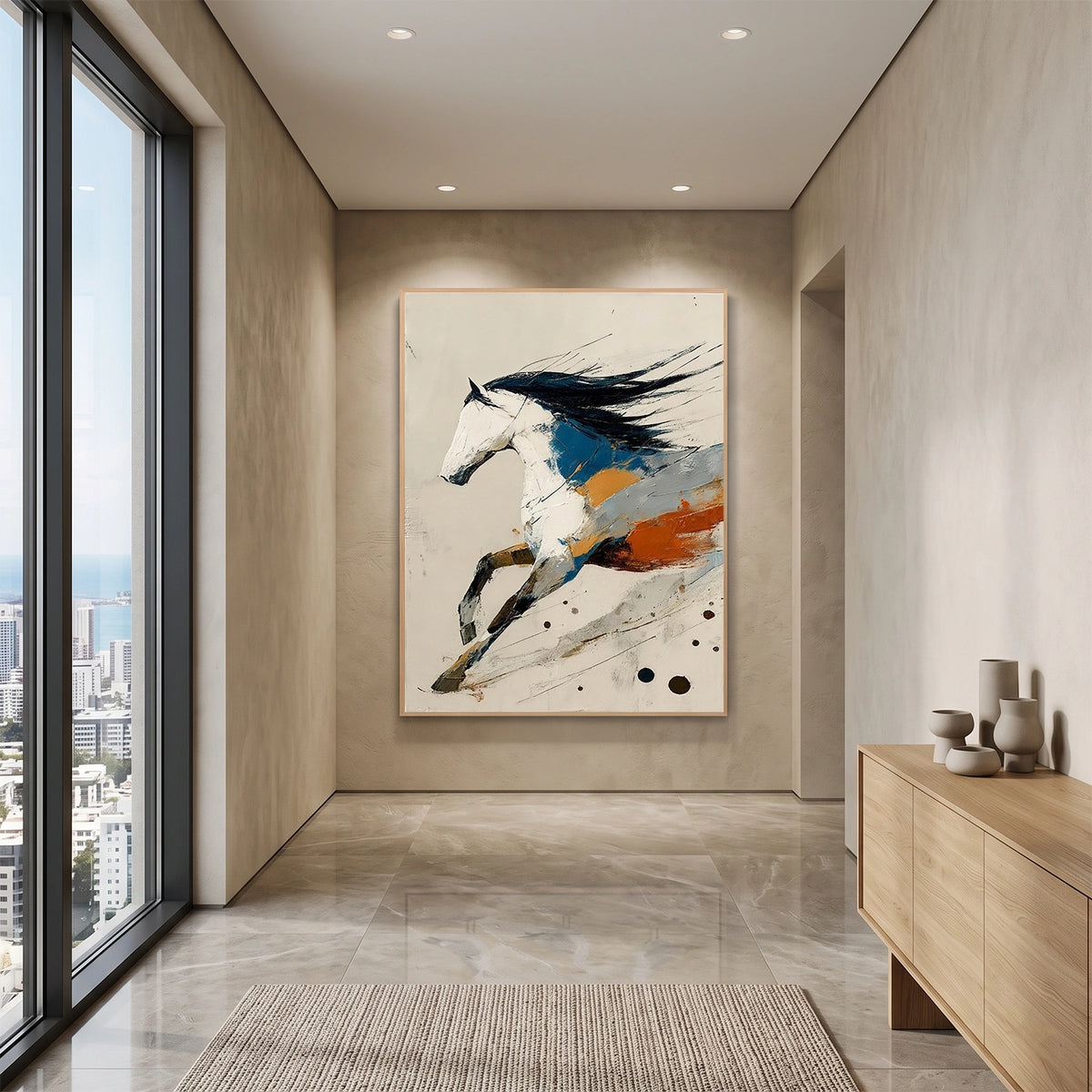 Abstract Animal Horse Wall Art #AN038