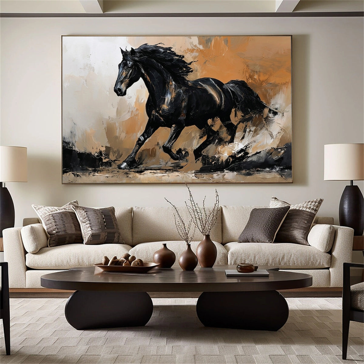 Abstract Animal Horse Wall Art #AN035
