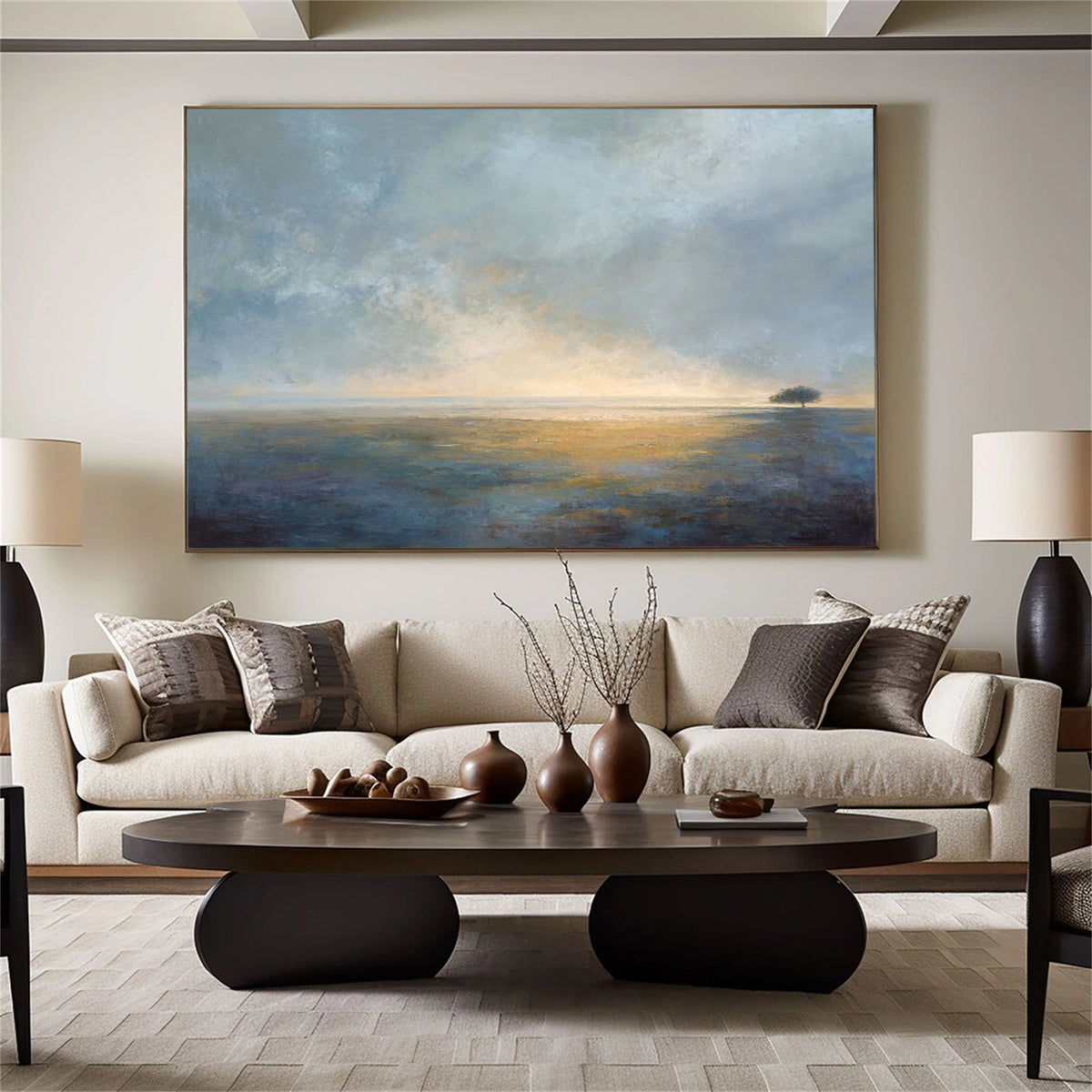 Abstract Ocean And Sky Wall Art #OS102