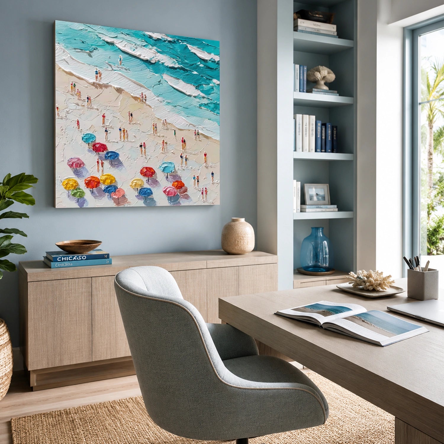 Abstract Ocean And Sky Wall Art #OS021