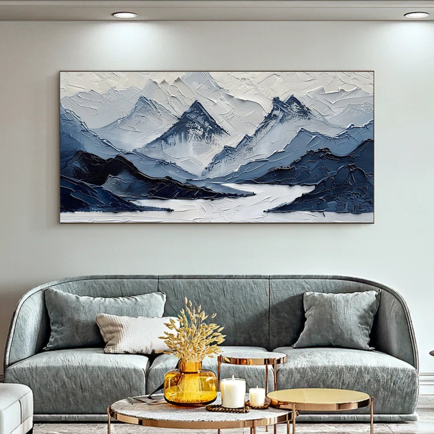Abstract Mountain Textured Wall Art #MM016