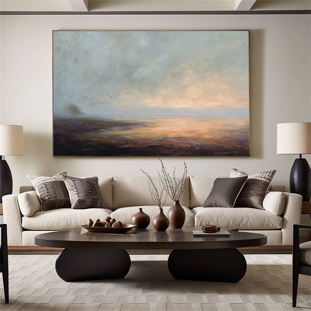 Abstract Ocean And Sky Wall Art #OS101