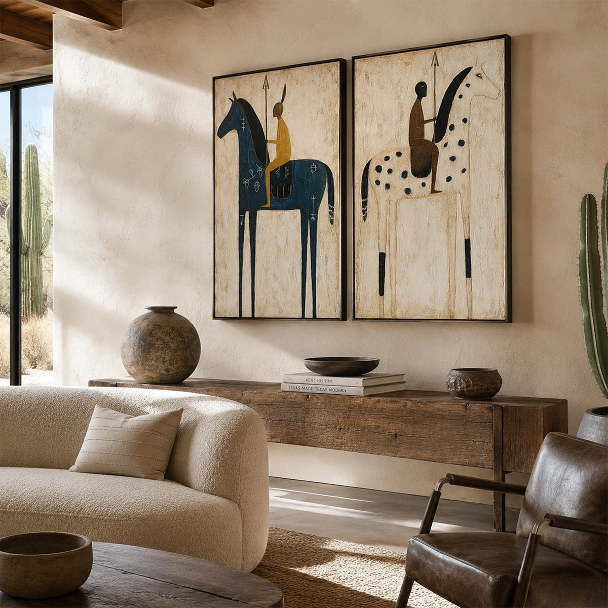 Western Cowboy Wall Art Set of 2 #AC002