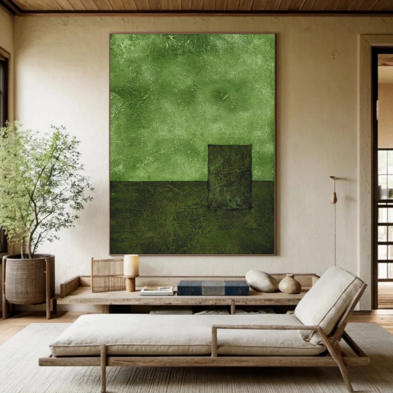 Green Wabi Sabi Wall Art #WS007