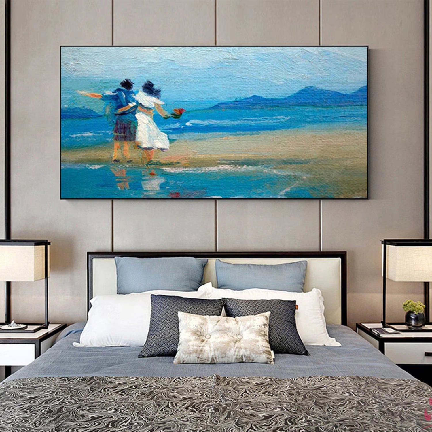 Abstract Ocean And Sky Wall Art #OS104