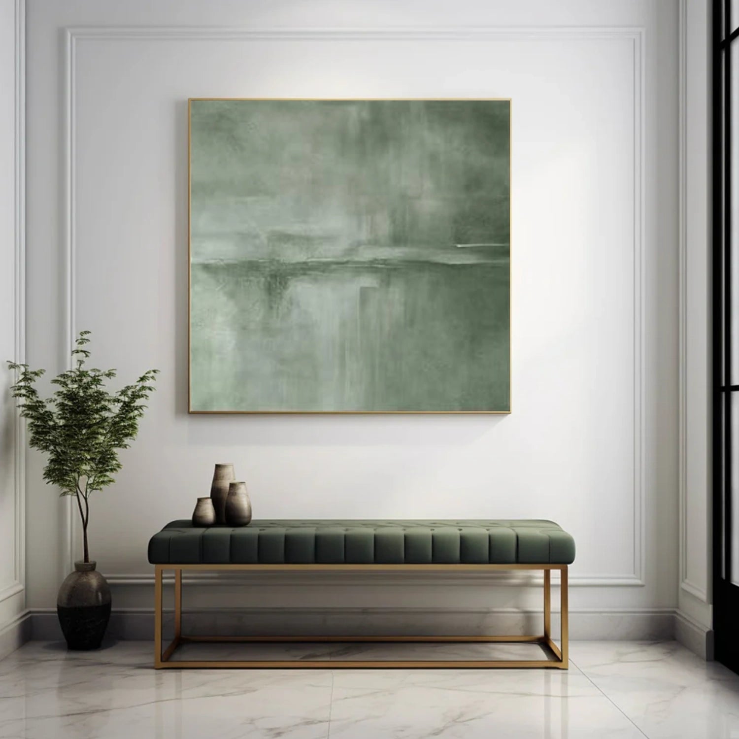 Green Wabi Sabi Wall Art #WS008