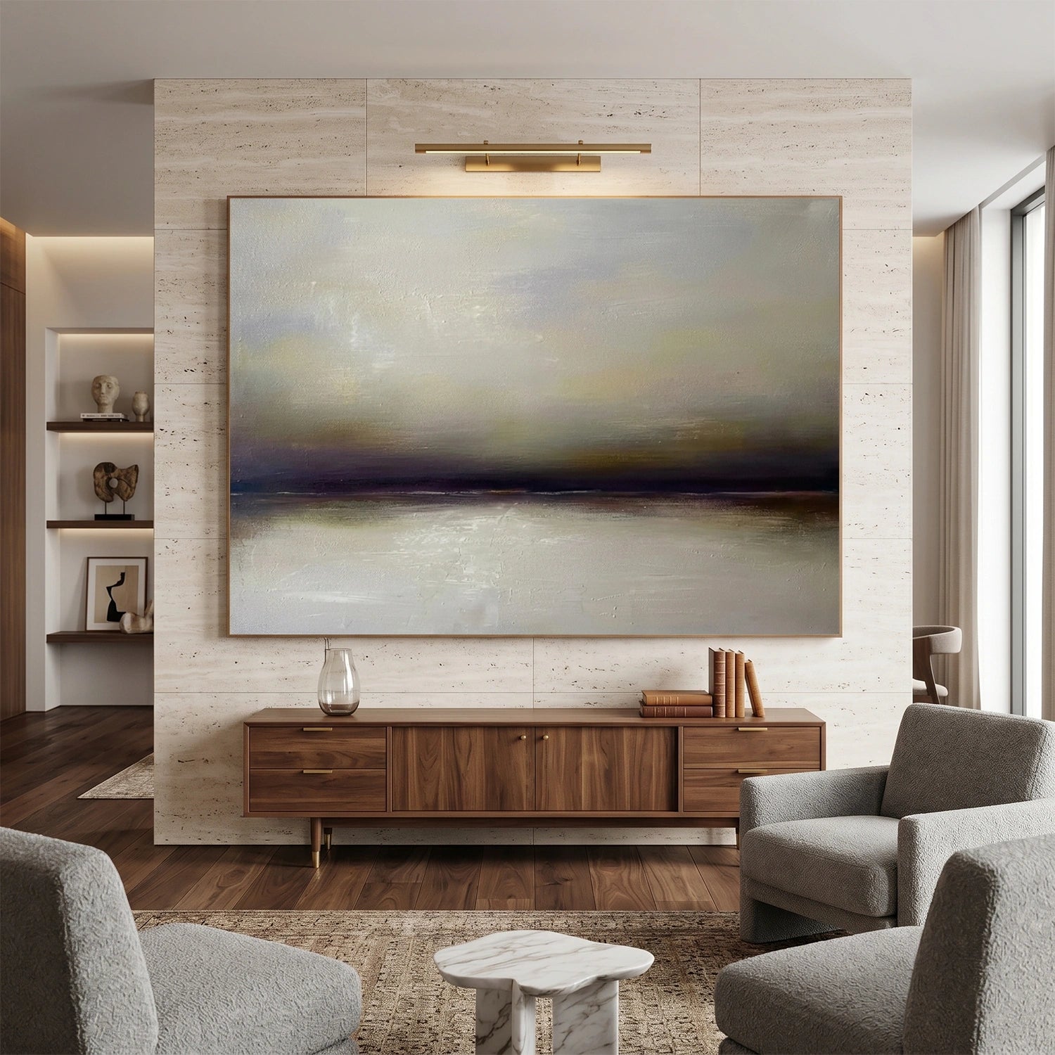 Abstract Ocean And Sky Wall Art #OS108